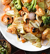 Crevettes aux brocolis